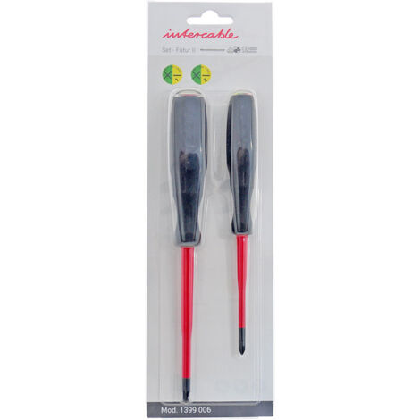 CONJUNTO de 2 Destornilladores con cuchilla combo Pozidriv Intercable 1399006
