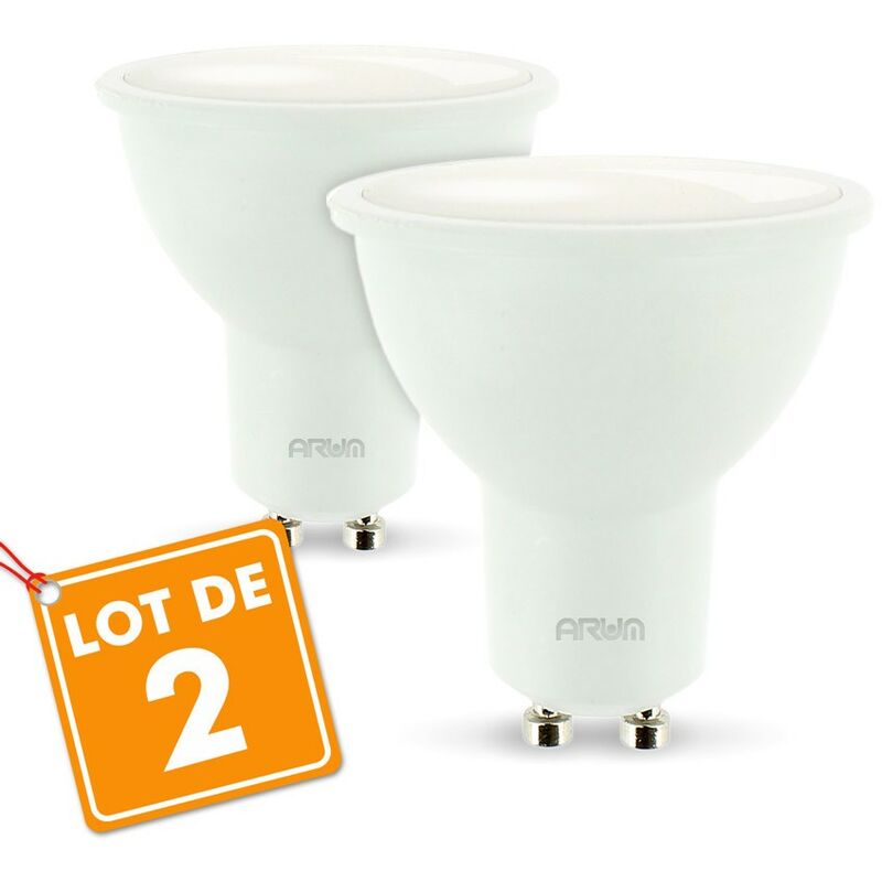 

Conjunto de 2 focos LED GU10 5W Eq 40W | Temperatura de color: Blanco cálido 2700K