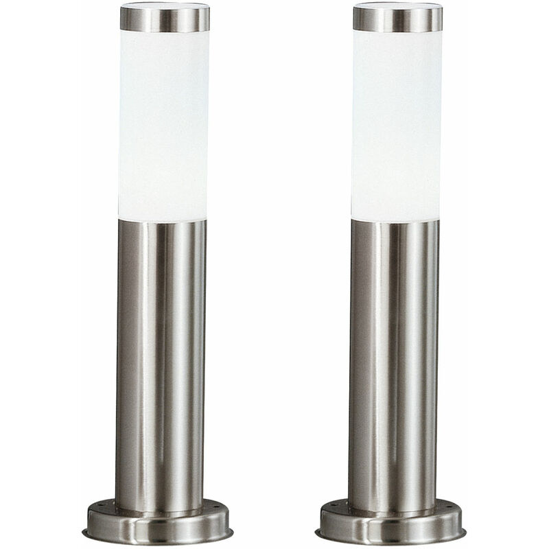 

Juego de 2 lámpara de pie para exterior IP44 iluminación jardín luz acero inoxidable moderno