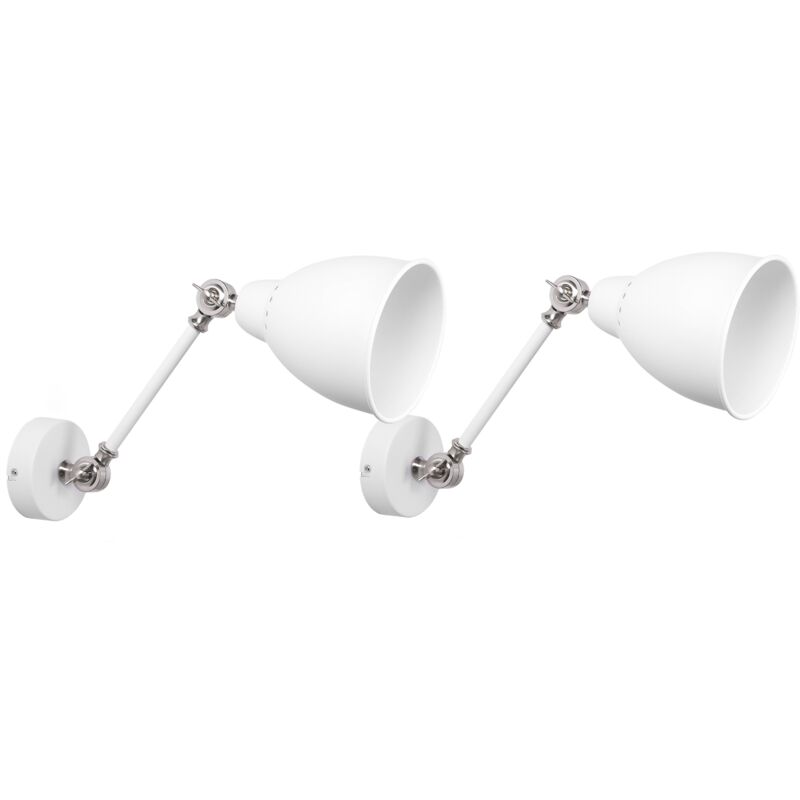

Conjunto de 2 lámparas de pared blanco MISSISSIPPI M