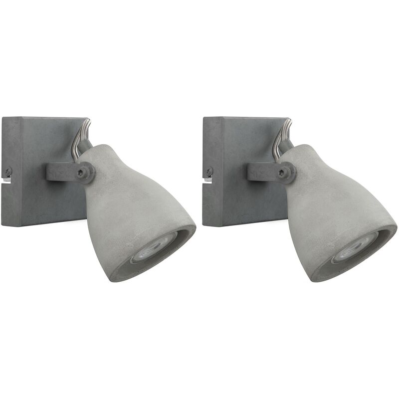 

Conjunto de 2 lámparas de pared hormigón gris MISTAGO I