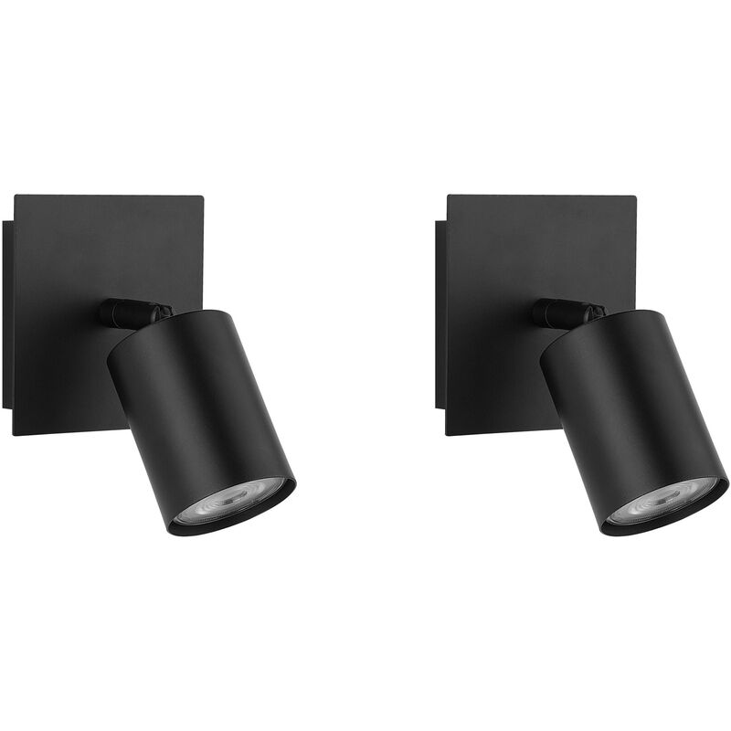 

Conjunto de 2 lámparas de pared de metal negro TIGRIS