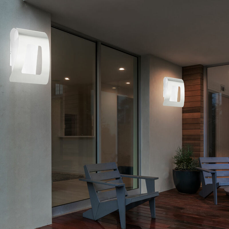 

Juego de 2 lámparas de pared LED para exteriores, luces para terrazas, focos de acero inoxidable