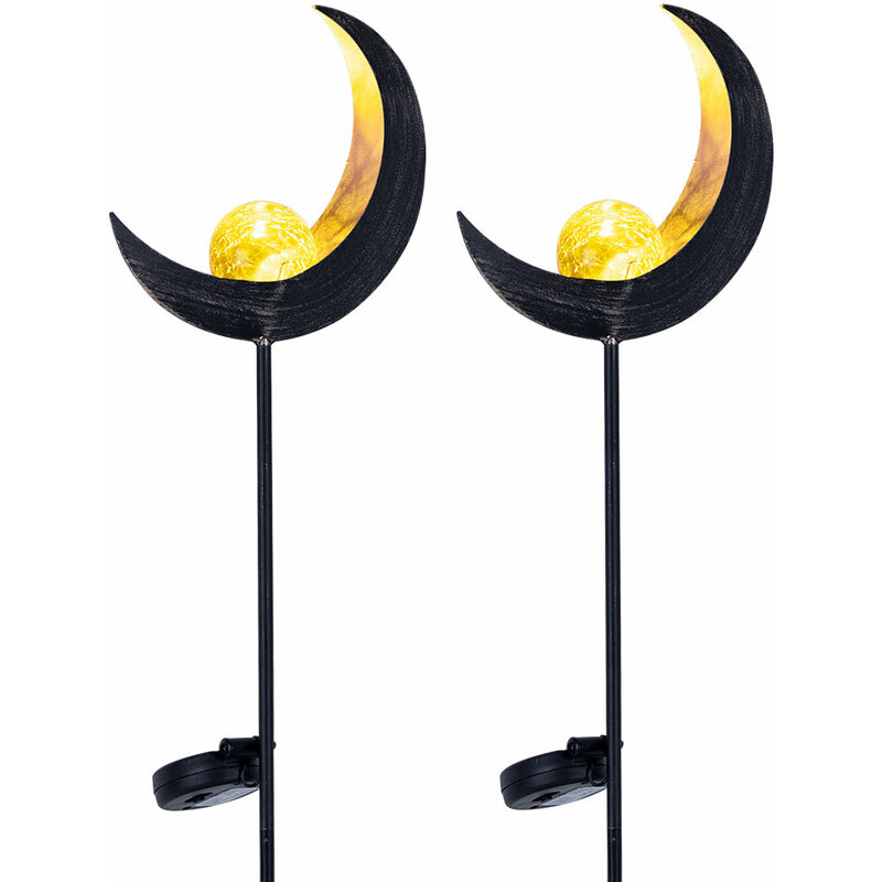 

Conjunto de 2 LED Luces solares Iluminación exterior Lámparas de enchufe Lámparas de luna Diseño