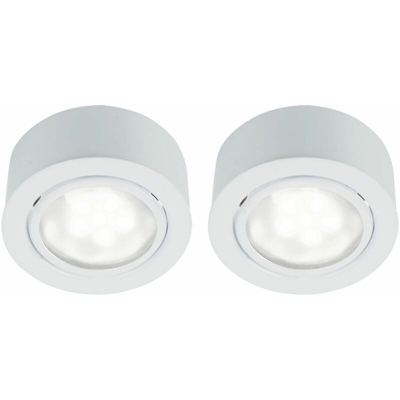 

Juego de 2 plafones LED focos empotrables living baño iluminación lámparas redondas blanco