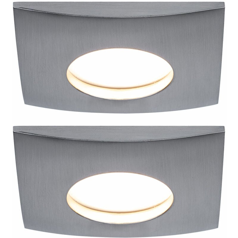 

Juego de 2 focos empotrables LED Focos de techo ALU DIMMABLE Lámparas dormitorio cartón estropeado