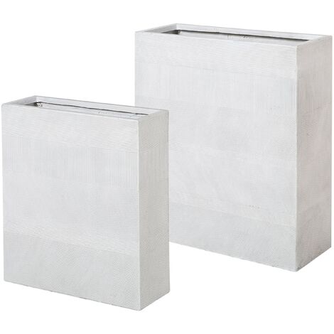 Conjunto de 2 macetas blancas THIMENA