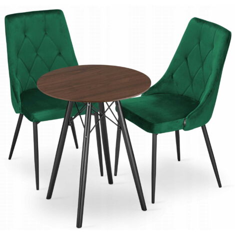 Conjunto de 2 mesas Valora KOVA 60 fresno redondas de diseño moderno