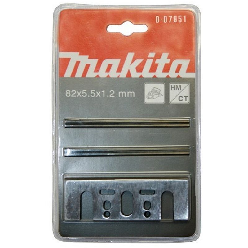 

MAKITA D-07951 - Conjunto de 2 mini-cuchillas con placas de 82 mm para cepillos 1100 1923b kp0800 kp0810/c