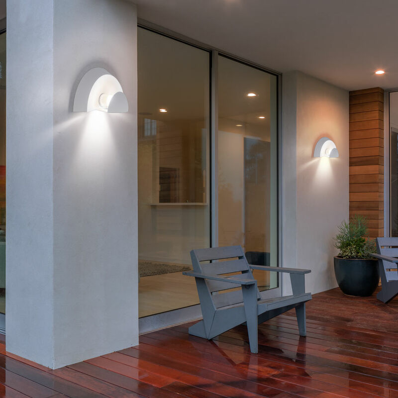 

Juego de 2 apliques de pared iluminación exterior Lámparas de acero galvanizado G9 foco de luz