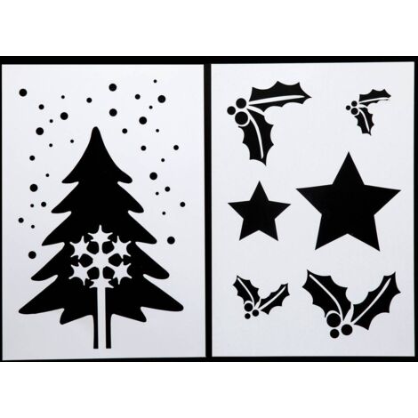 Conjunto de 2 plantillas navideñas 21X37 - Feeric lights & christmas