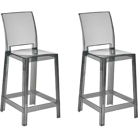 Conjunto de 2 sillas transparentes SILERTON 