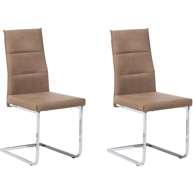 

Conjunto de 2 sillas de comedor beige arena ROCKFORD