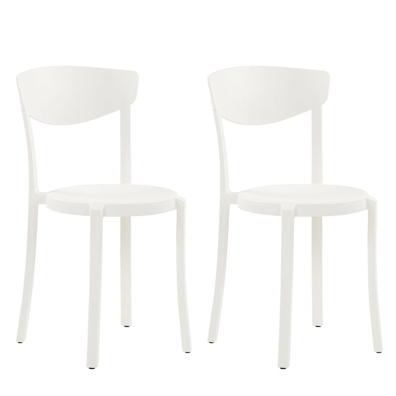 

Conjunto de 2 sillas de comedor blanco VIESTE