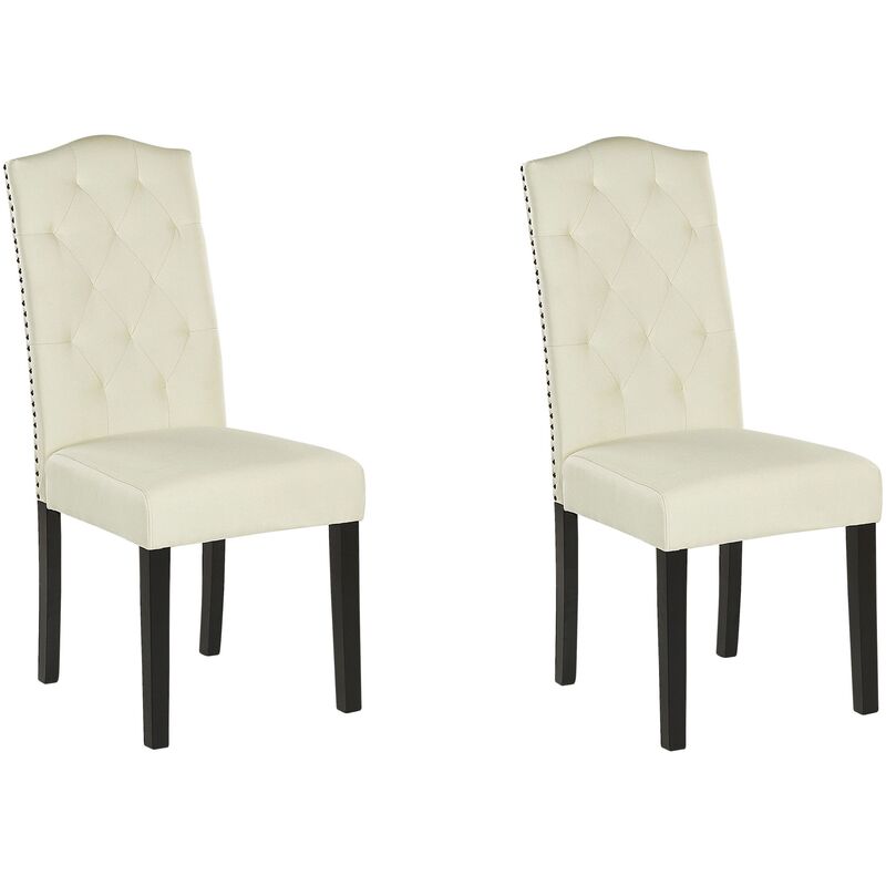 

Conjunto de 2 sillas de comedor crema SHIRLEY