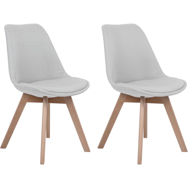 

Conjunto de 2 sillas de comedor en gris claro DAKOTA II