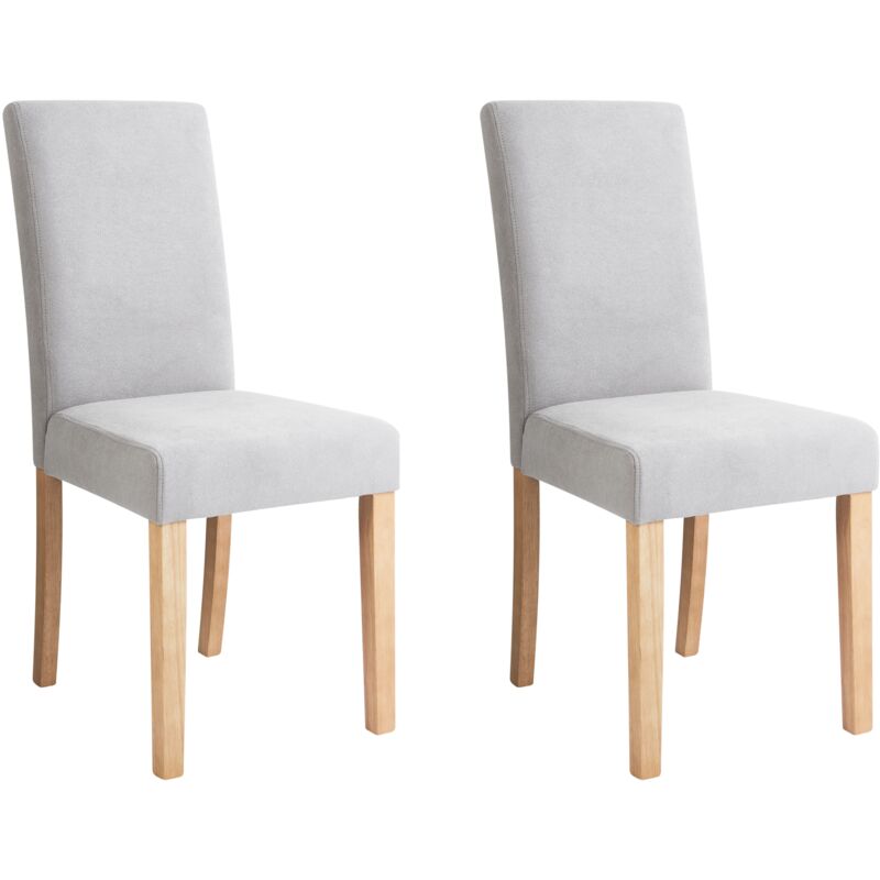 

Conjunto de 2 sillas de comedor de poliéster gris BROADWAY