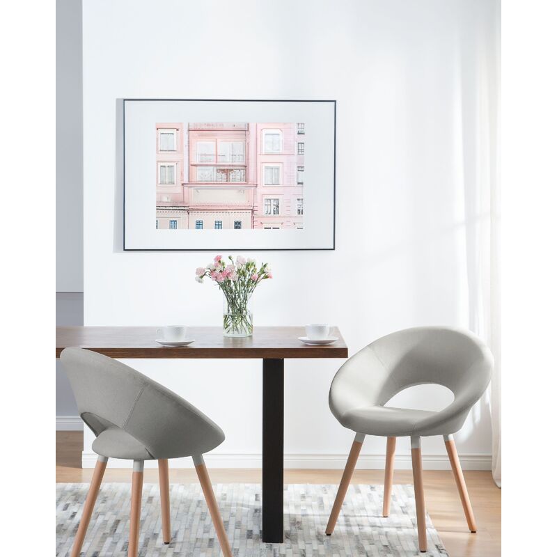 

Conjunto de 2 sillas de comedor gris claro ROSLYN