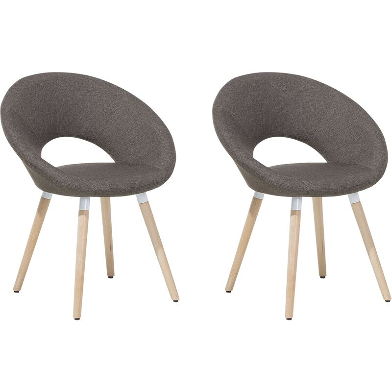 

Conjunto de 2 sillas de comedor gris/marrón ROSLYN