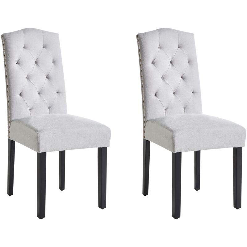 

Conjunto de 2 sillas de comedor gris SHIRLEY
