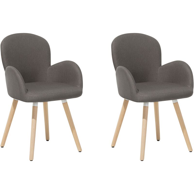 

Conjunto de 2 sillas de comedor gris pardo BROOKVILLE