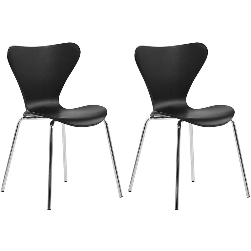 

Conjunto de 2 sillas de comedor negras BOONVILLE