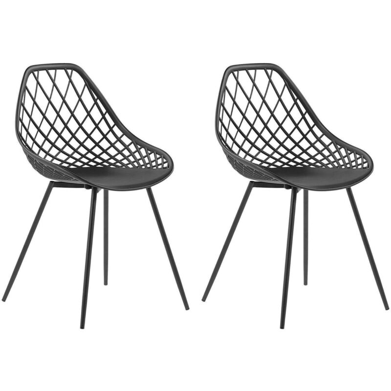 

Conjunto de 2 sillas de comedor negras CANTON