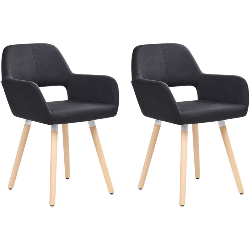 

Conjunto de 2 sillas de comedor negro CHICAGO