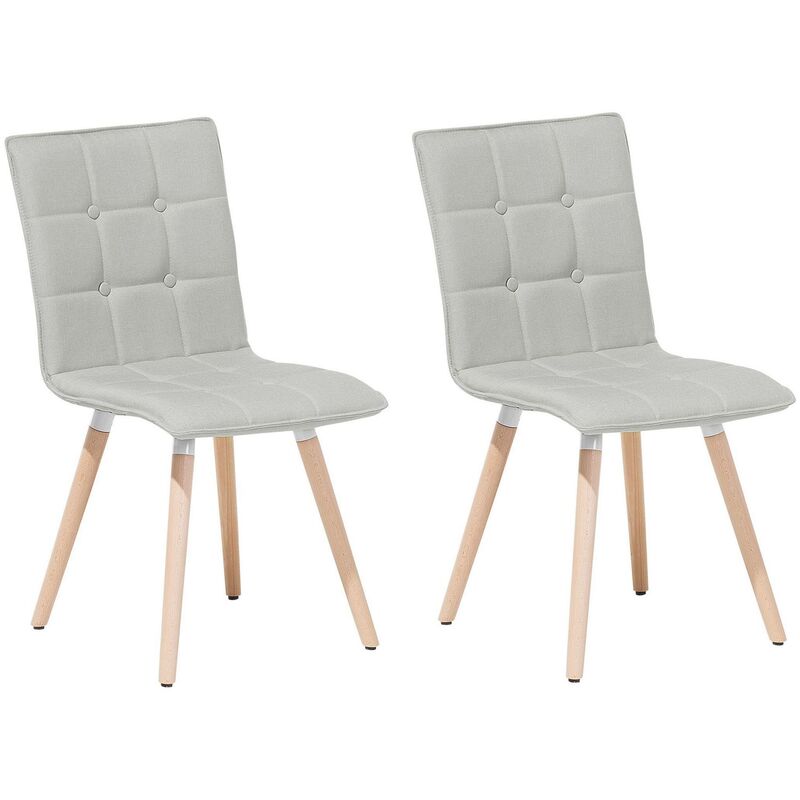 

Conjunto de 2 sillas de comedor gris BROOKLYN