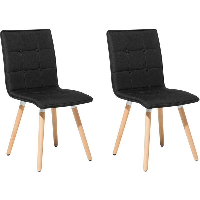 

Conjunto de 2 sillas de comedor negro BROOKLYN