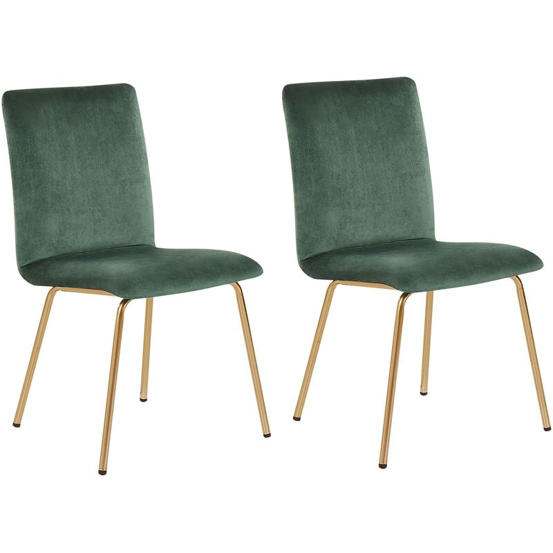 

Conjunto de 2 sillas de comedor verde esmeralda RUBIO