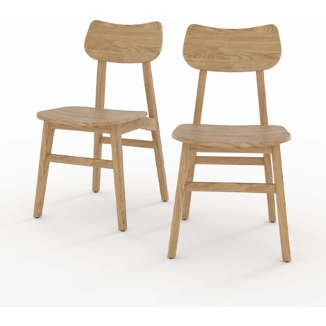 Conjunto de 2 sillas de madera maciza de mindi - Kawi