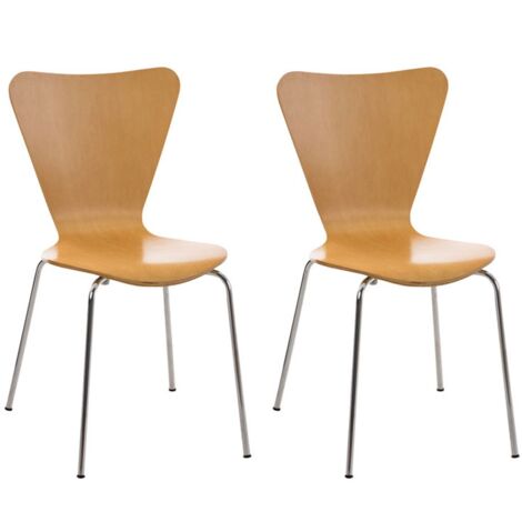Conjunto de 2 sillas office de salón en madera y metal CDS10008