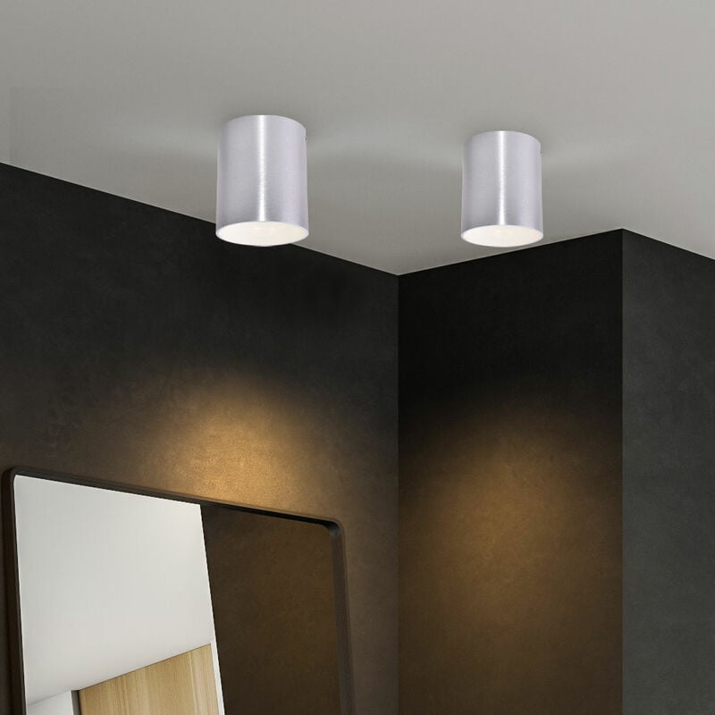 

Conjunto de 2 focos de superficie iluminación de techo apliques redondos GU10 IP20