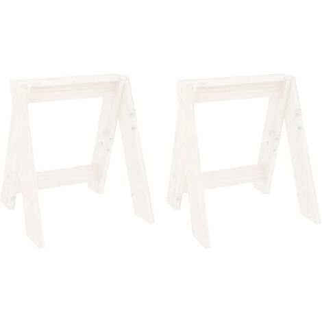 Conjunto de 2 taburetes asiento 40 x 40 x 45 cm en madera maciza de pino blanco DEC026403