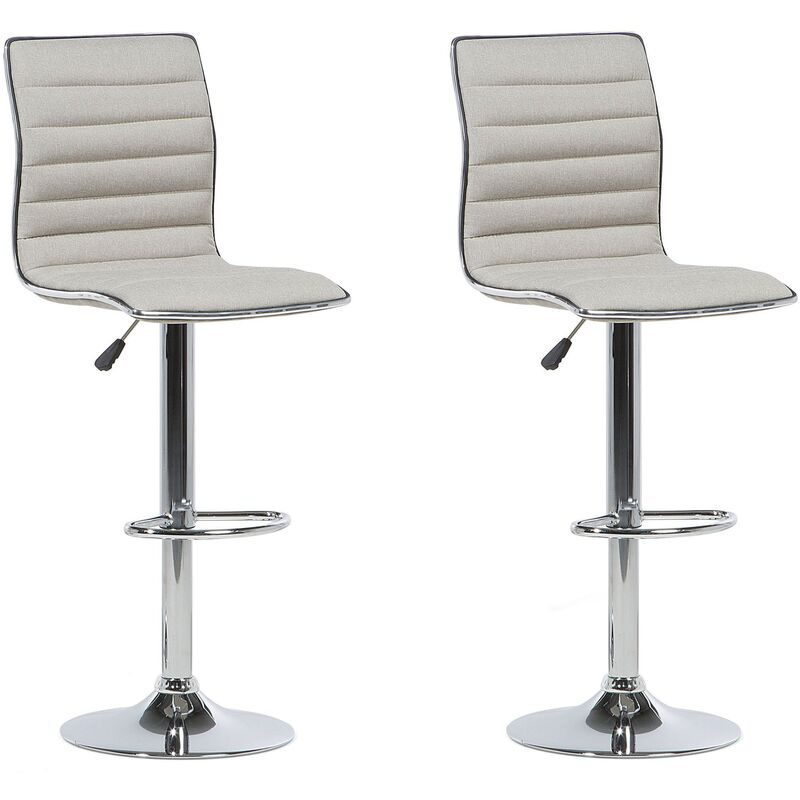 

Beliani - Conjunto de 2 taburetes de bar beige LUCERNE