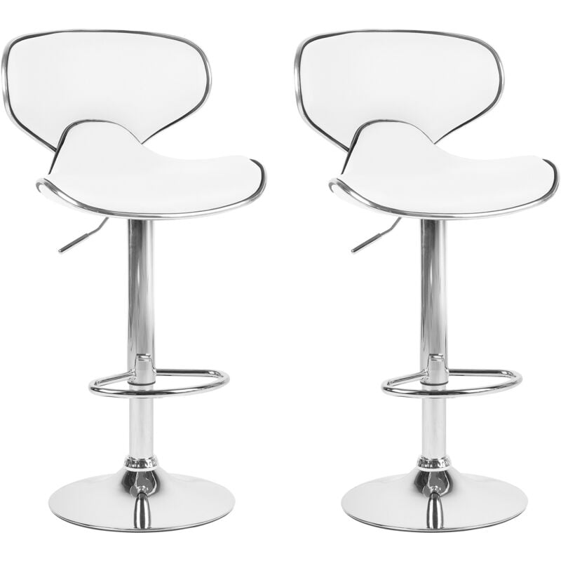 

Conjunto de 2 taburetes de bar blancos CONWAY