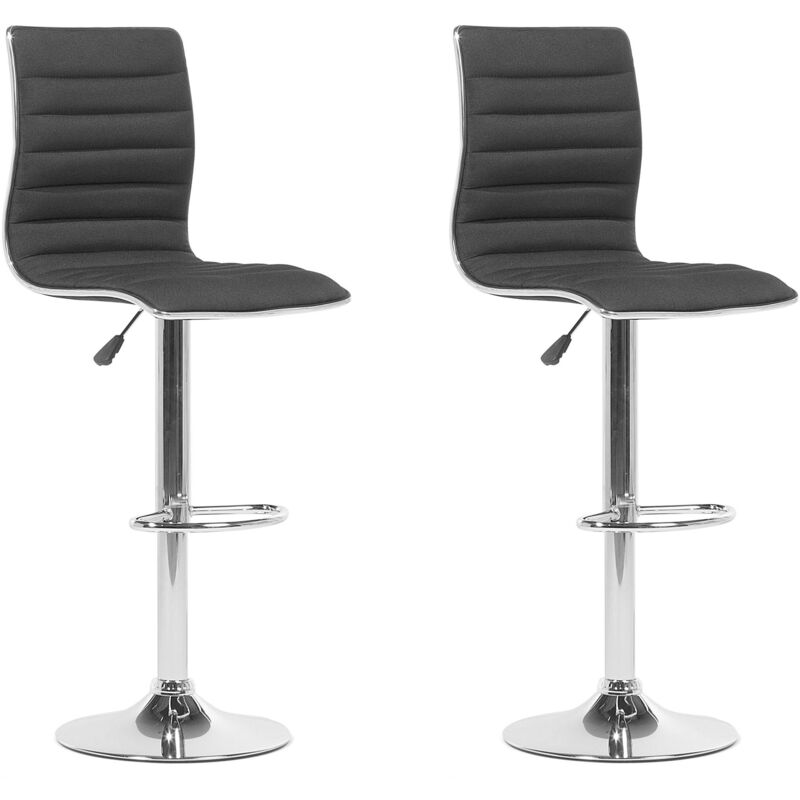 

Beliani - Conjunto de 2 taburetes de bar negro LUCERNE
