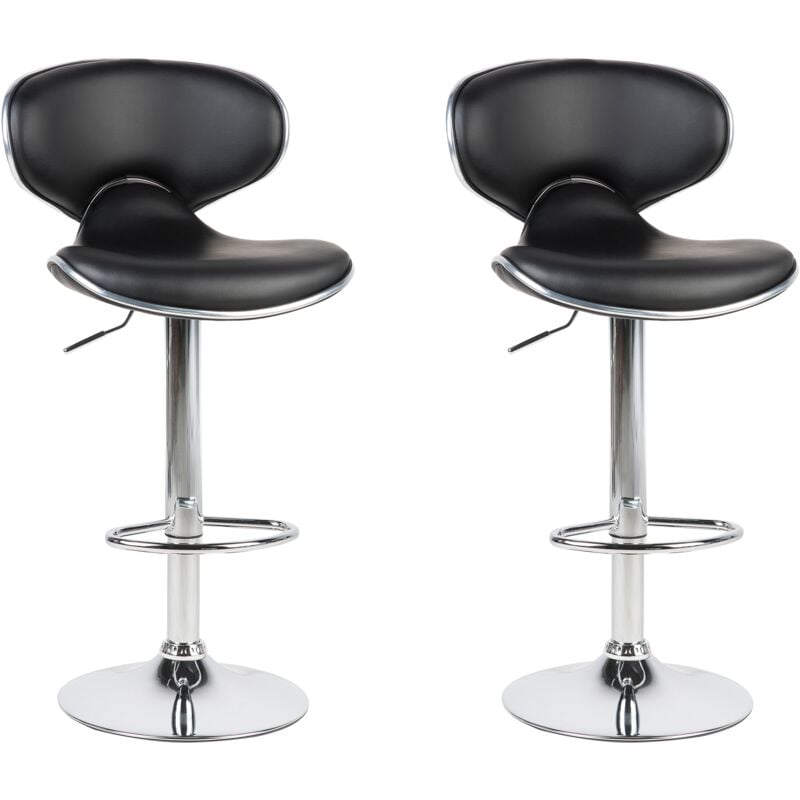 

Beliani - Conjunto de 2 taburetes de bar negros CONWAY