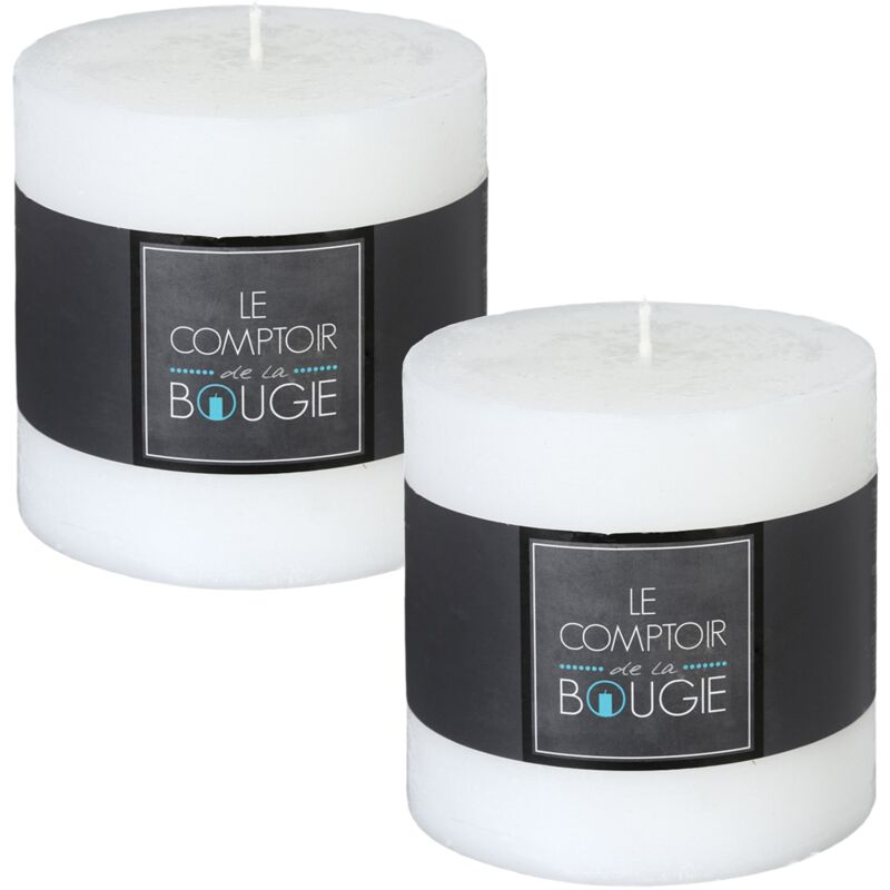 

Wellhome - Conjunto de 2 velas redonda rústica D10