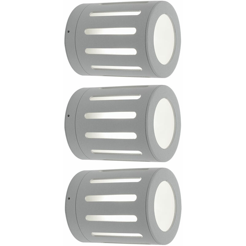 

Juego de 3 lámparas de pared LED luz de techo para exteriores lámparas de jardín de vidrio de aluminio iluminación de fachada