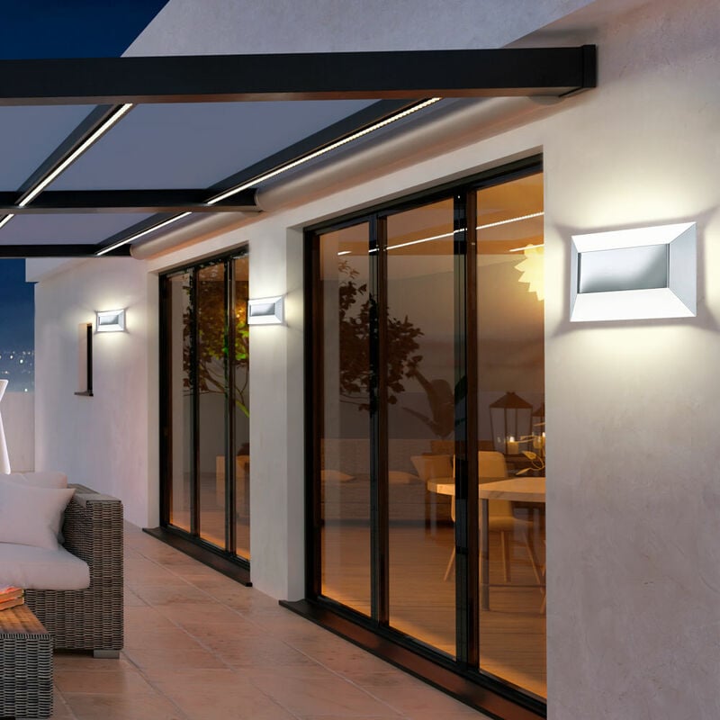 

Juego de 3 lámparas LED para puerta de casa de fachada exterior, luces de acero inoxidable para garaje de 5 vatios