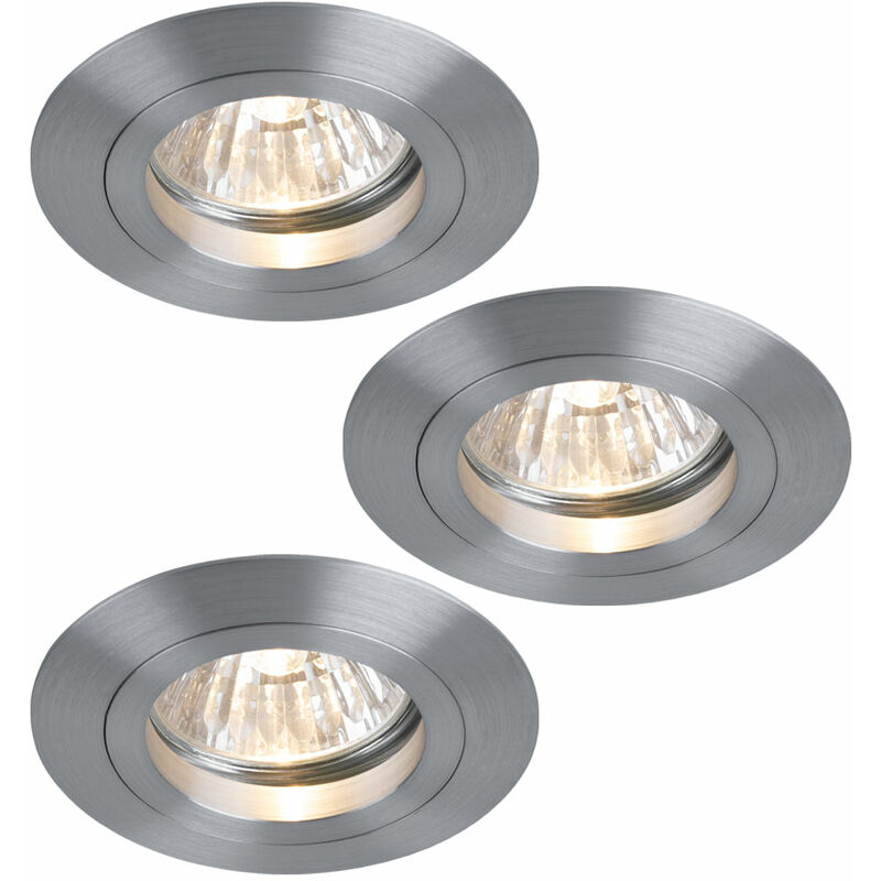 

Conjunto de 3 focos empotrados IP44 aluminio lámpara 8cm redondo 925.23 - Paulmann