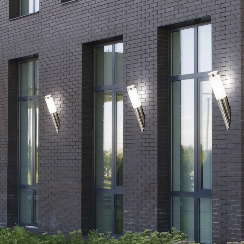 

Juego de 3 luces para exteriores, lámparas de pared para casas, iluminación de jardín, en un juego que incluye bombillas LED de 7 vatios