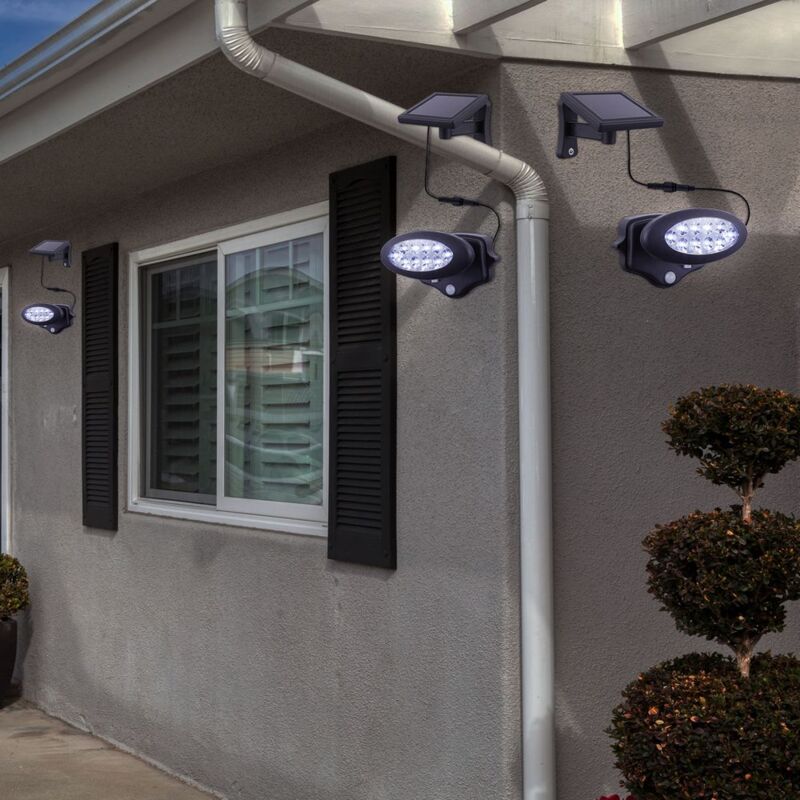 

Juego de 3 LED lámpara solar iluminación exterior lámpara de jardín sensor móvil antracita