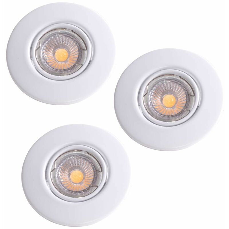 

Juego de 3 focos LED empotrables luces plafones spot móvil cartón dañado Tween Light 78704