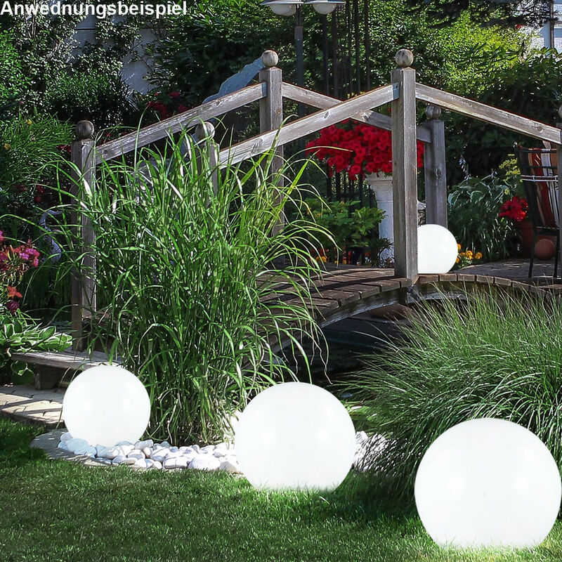 

Conjunto de 3 LED Lámparas solares al aire libre Diseño de esfera Luces de enchufe de saliva de tierra Iluminación de sendero de jardín