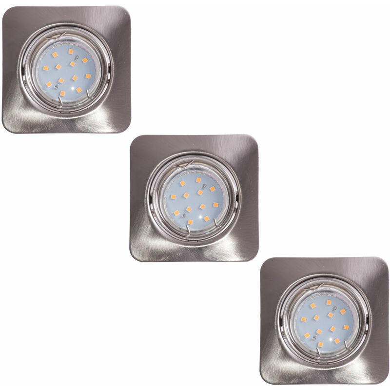 

Juego de 3 focos LED empotrables en el techo para sala de estar / dormitorio, focos móviles Tween Light 78229 cartón dañado