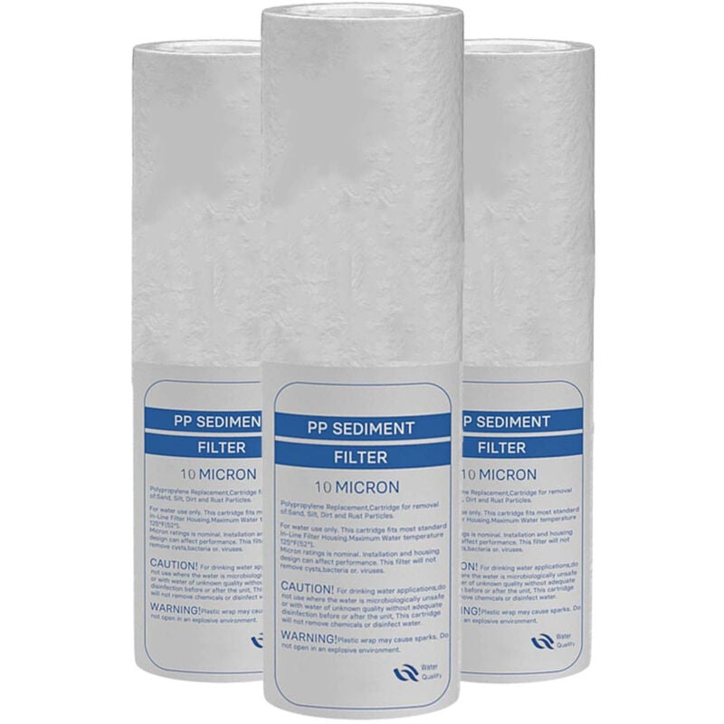 

Conjunto de 3 recargas contra sedimentos 10 micras para filtro de puerta 9-3/4-10 pulgadas