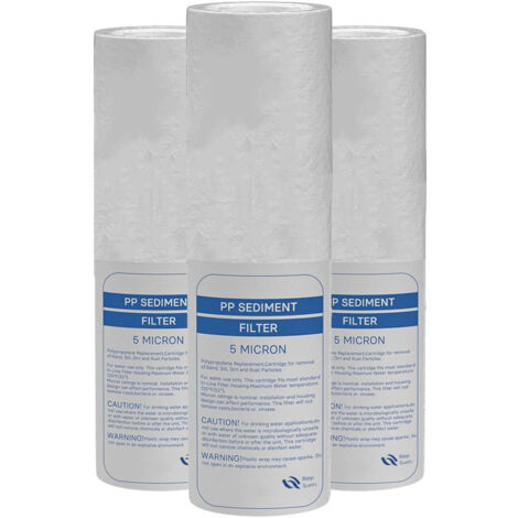 Conjunto de 3 recargas contra sedimentos 10 micras para filtro de puerta 9-3/4-10 pulgadas